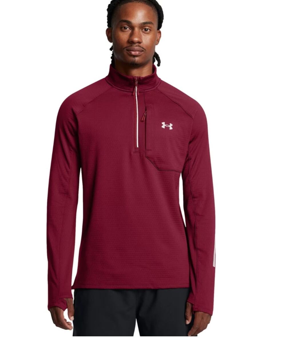 UNDER ARMOUR NWT Men's Launch Elite Red Men's 1/2 Zip Thermal Top // L